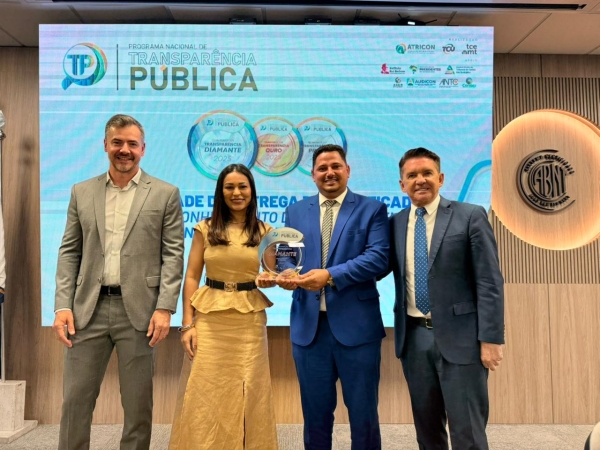 C&acirc;mara Municipal de Aripuan&atilde; recebe Selo Diamante de Transpar&ecirc;ncia P&uacute;blica com &iacute;ndice de 97,02%