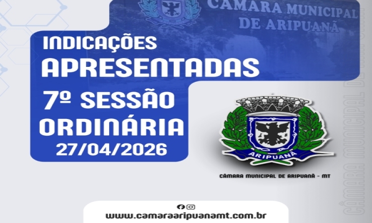 Indicações Apresentadas na Sessão Ordinária do dia 27/04/2026